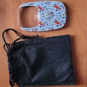 Floral Bird Magnifying Glass with Black Pouch